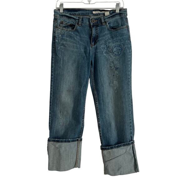 DKNY Vintage Y2K Low Rise Cuffed Capri East Village Denim Jeans- Size 6 - Picture 1 of 12